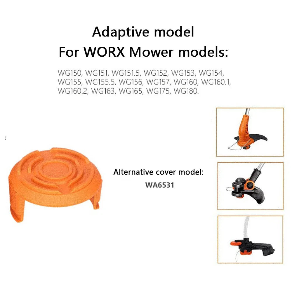 For Worx WG150 / WG151 / WG163 / G165 Lawn Mower ABS Spool Cap, WA6531 - 2