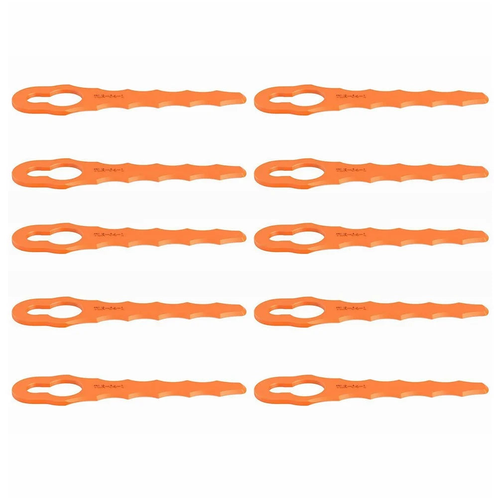 10Pcs TLBR-04-1 ABS Cutting Blades for Worx Lawn Mower Replacement Parts - 1