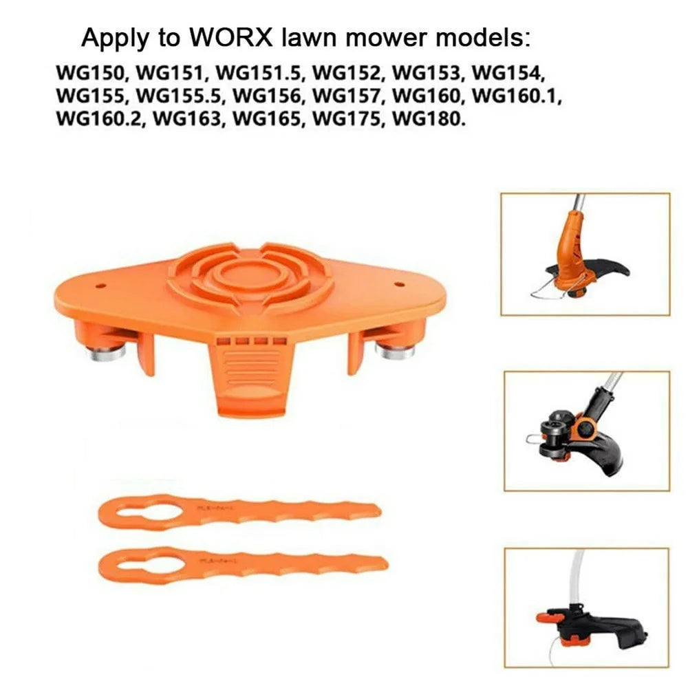 For Worx Lawn Mower TLW-01-2 Trimmer Head with 6 Cutting Blades - 5
