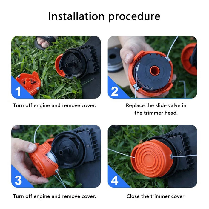 8PCS A6441 Lawn Mower Spool for Black & Decker Lawn Trimmer Nylon Wire Reel - 5