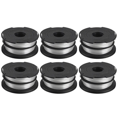 6Pcs For Black & Decker GH710 / GH700 / GH750 Spools Lawn Mower Replacement Line Reels, DF-065-BKP - 1