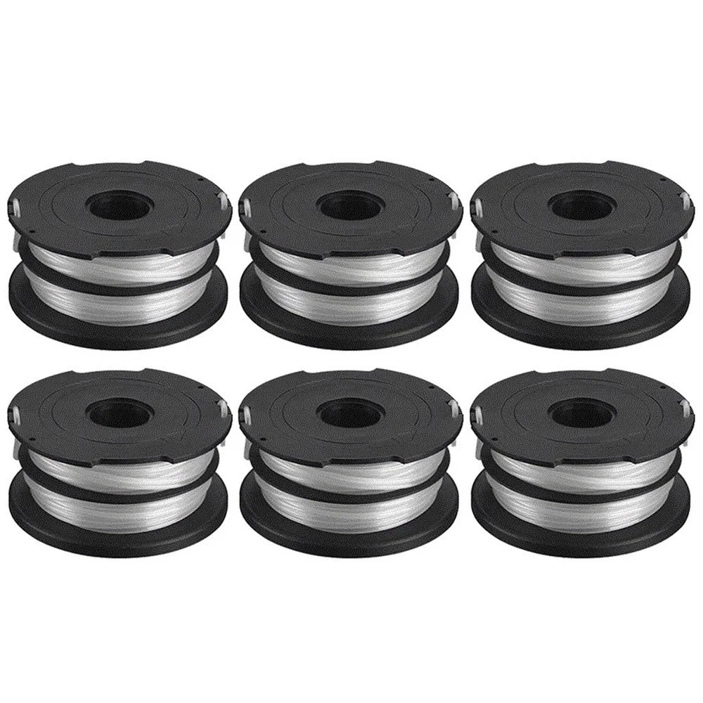 6Pcs For Black & Decker GH710 / GH700 / GH750 Spools Lawn Mower Replacement Line Reels, DF-065-BKP - 1