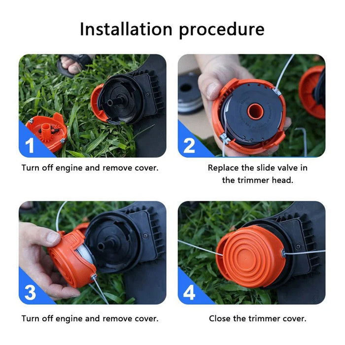 6Pcs For Black & Decker GH710 / GH700 / GH750 Spools Lawn Mower Replacement Line Reels, DF-065-BKP - 5