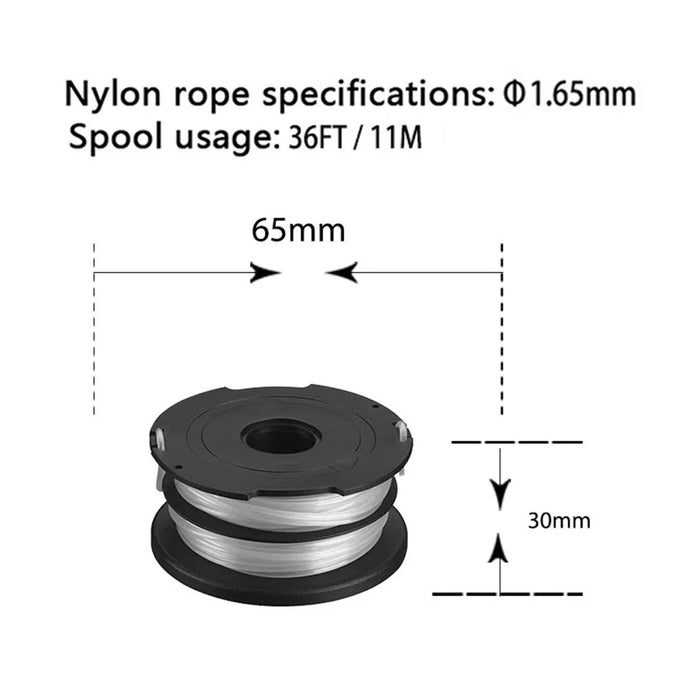 8Pcs For Black & Decker GH700 / GH710 / GH750 Lawn Mower Spools Replacement Parts, DF-065-BKP - 7