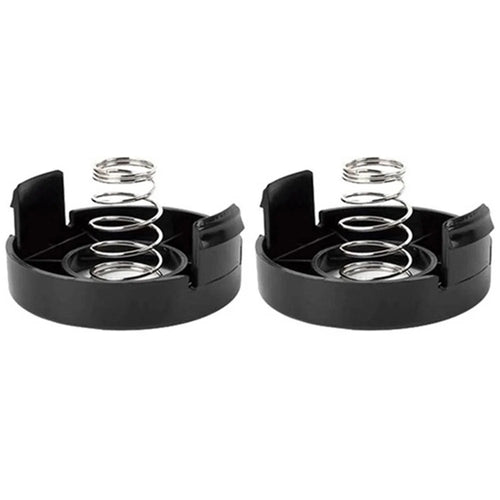 For Black & Decker ST1000 / ST3000 / ST4000 / ST4500 2 Spool Cap + 2 Spring Lawn Mower Parts, 682378-02 - 1