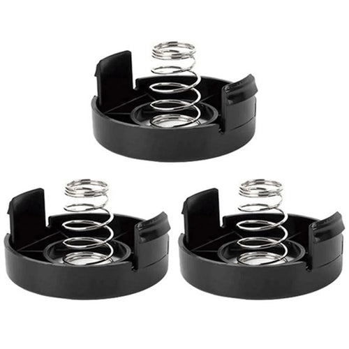 For Black & Decker ST1000 / ST3000 / ST4000 / ST4500 3 Plastic Spool Cap + 3 Metal Spring, 682378-02 - 1