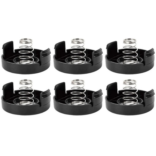 6 Spool Cap + 6 Spring for Black & Decker ST1000 / ST3000 / ST4000 / ST4500 Lawn Mower, 682378-02 - 1