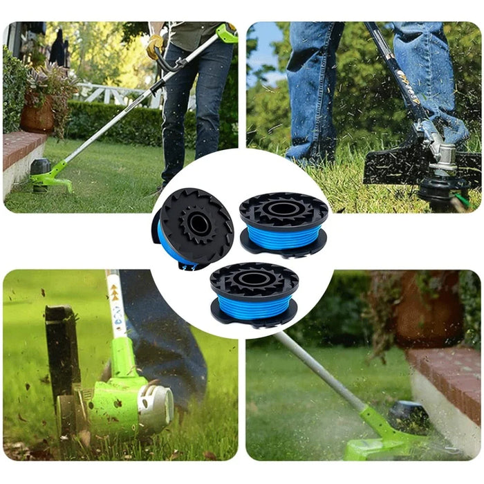 For Greenworks Lawn Mower 8 Line Spools + 1 Spool Cap, 29252 / 29092 - 5