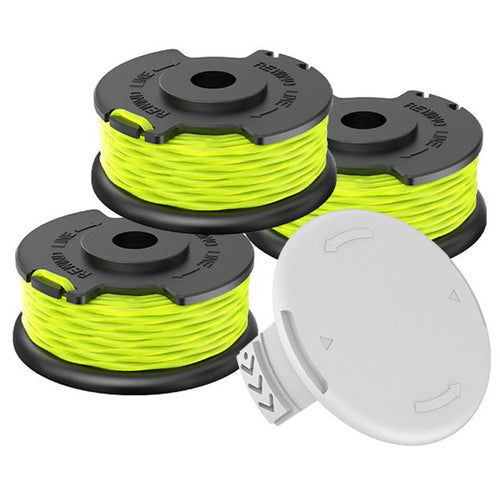For Ryobi RLT36B33 / RY36LT33A-0 36V Lawn Mower 3 Line Spool + 1 Spool Cap Part, RAC143 - 1