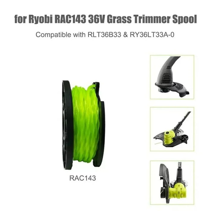 10Pcs Line Spool for Ryobi RLT36B33 / RY36LT33A-0 36V Lawn Mower Spare Part, RAC143 - 2