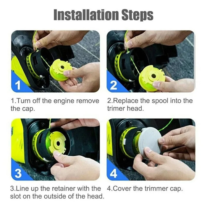 8Pcs for Ryobi RLT36B33 / RY36LT33A-0 36V Grass Trimmer Nylon Rope Spool Lawn Mower Line Spools, RAC143 - 3