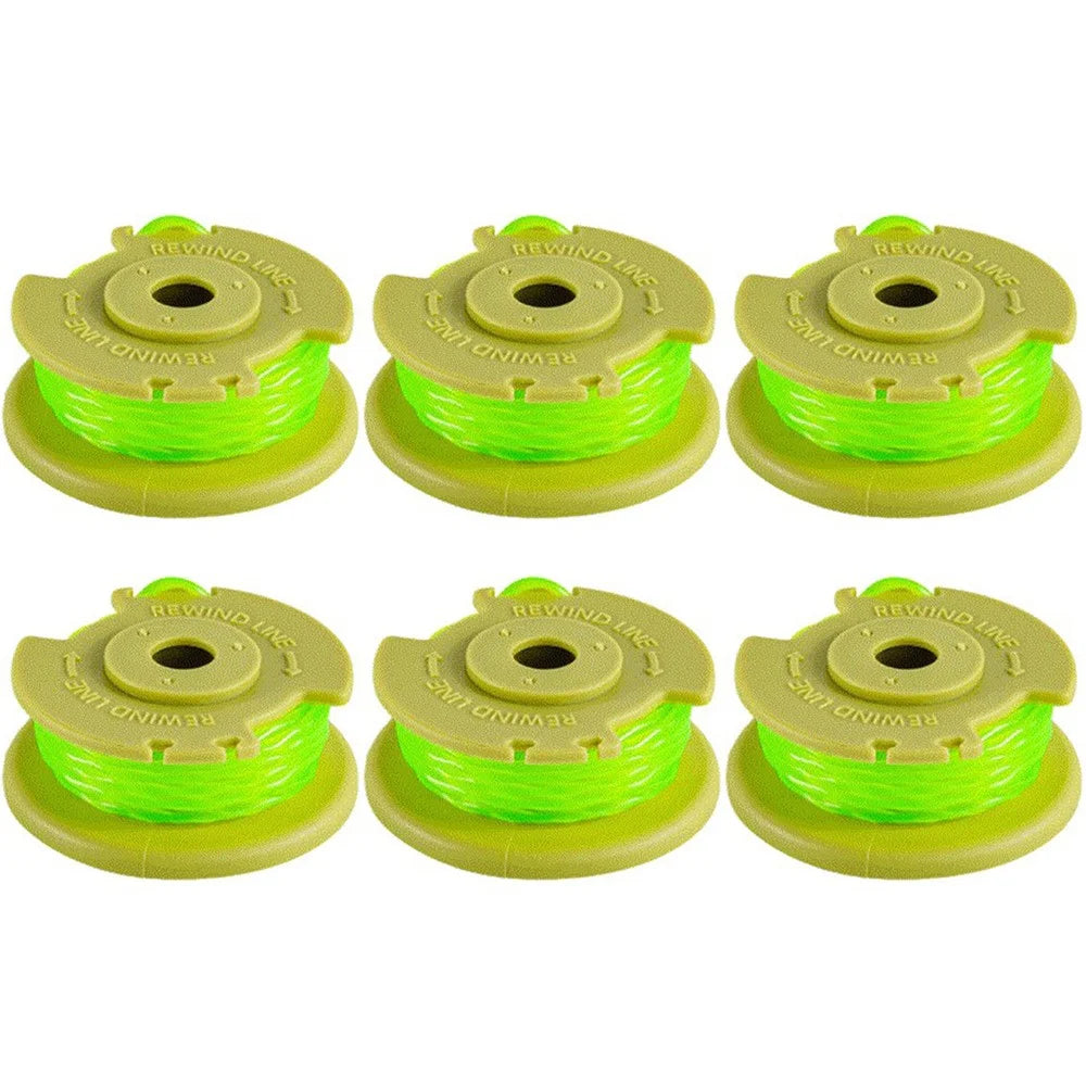For Ryobi Lawn Trimmer Wire Reels Replacement AC80RL3 Spools (Set Of 6) - 1