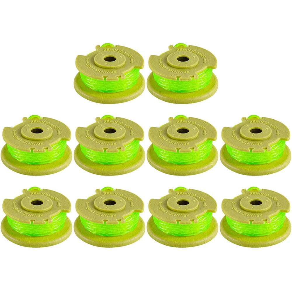 10PCS Lawn Trimmer Wire Spools for Ryobi Lawn Mower AC80RL3 Nylon Rope Reels - 1