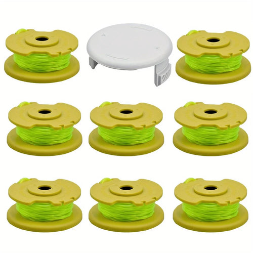 For Ryobi One+ 18V 24V 40V Lawn Mower 8 Spool + 1 Spool Cap, AC80RL3+AC14HCA - 1