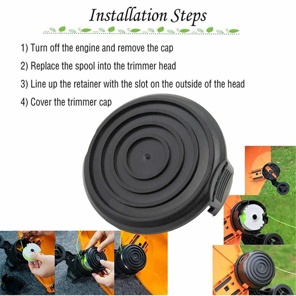 6Pcs WA0037 Grass Trimmer Spool Cover Caps for Worx WG168 / WG184 / WG190 / WG191 - 3