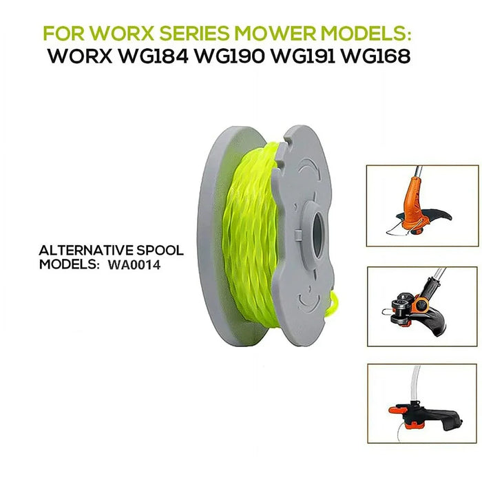 10Pcs WA0014 Strimmer Spool Line for Worx WG190 / WG191 / WG168 / WG184 Lawn Mower Nylon Line - 2