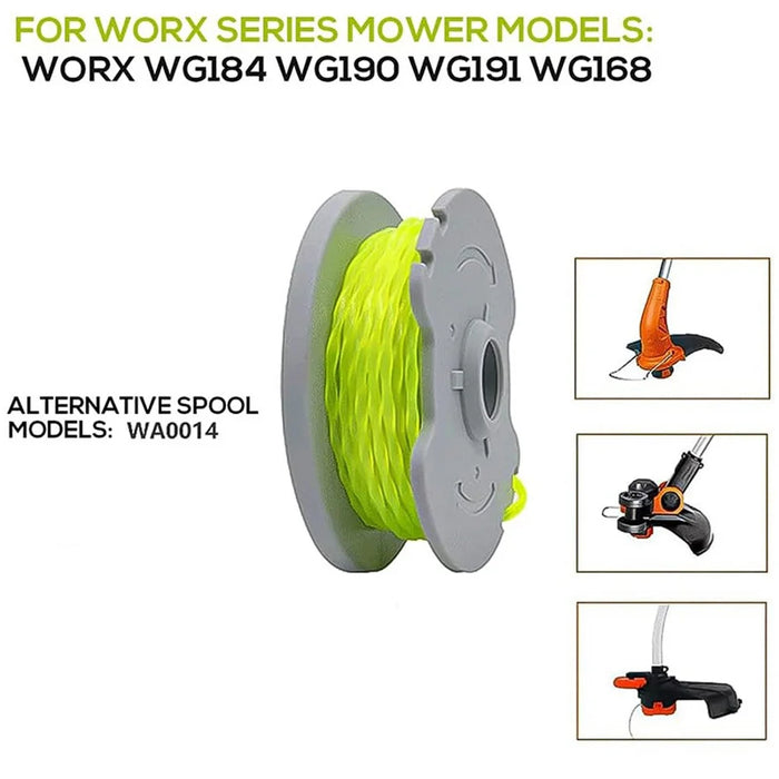 2PCS Lawn Mower Spools for Worx Lawn Trimmer Nylon Wire Reels WA0014 - 2