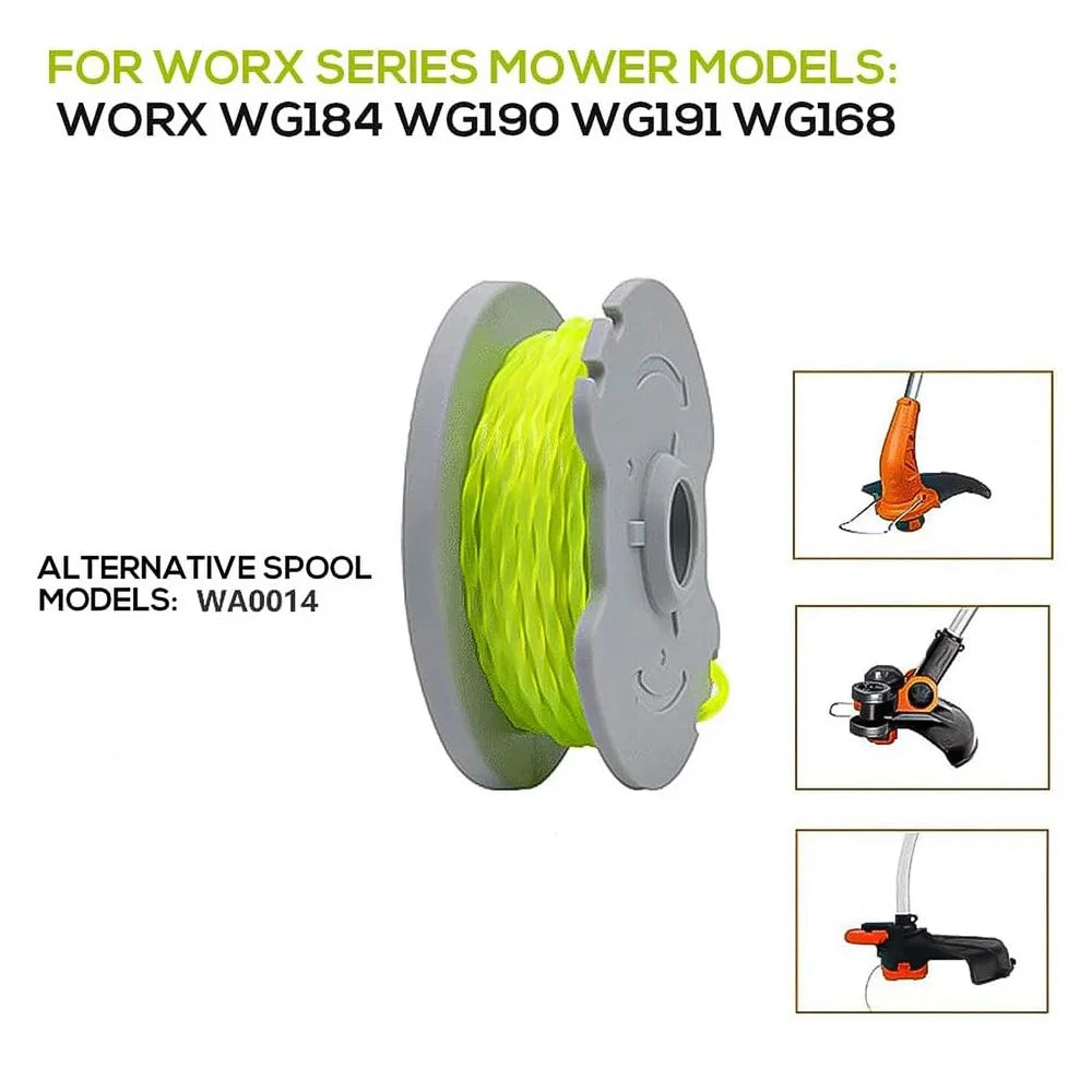 3PCS Lawn Mower Spool for Worx Lawn Trimmer Nylon Wire Reel WA0014 - 2