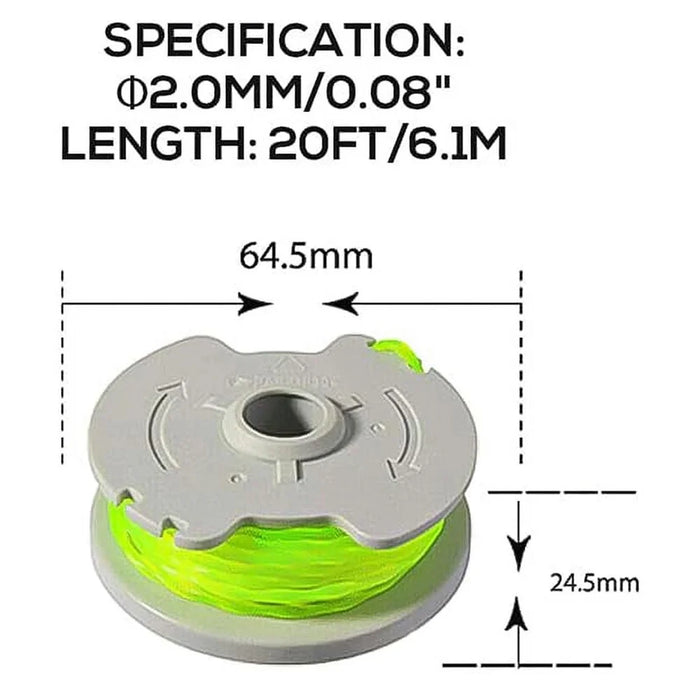6PCS For Worx Lawn Trimmer Nylon Wire Reels WA0014 Lawn Mower Spools - 5