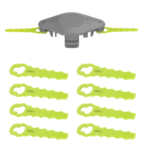For Ryobi Lawn Mower 1Pc RAC155 Trimmer Head with 10Pcs RAC158 Cutting Blades - 1