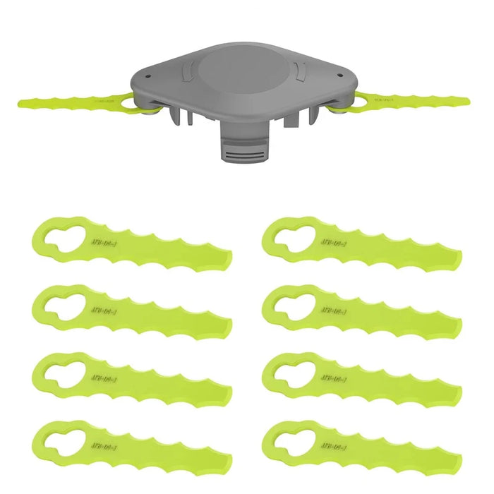 For Ryobi Lawn Mower 1Pc RAC155 Trimmer Head with 10Pcs RAC158 Cutting Blades - 1