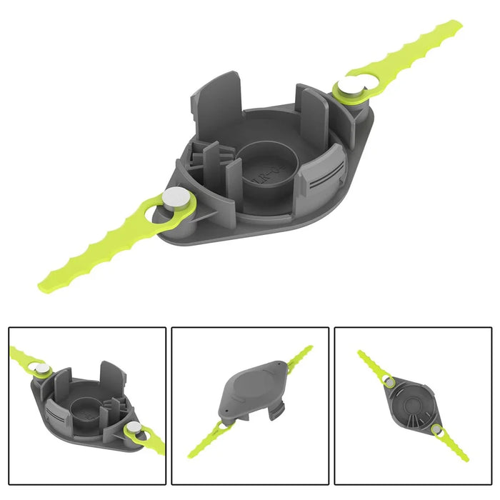 For Ryobi Lawn Mower 1Pc RAC155 Trimmer Head with 10Pcs RAC158 Cutting Blades - 6