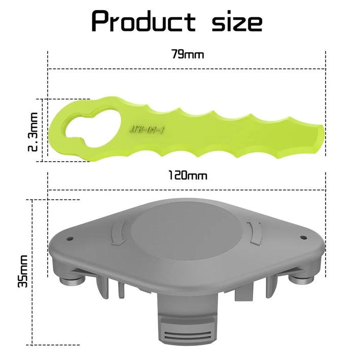 For Ryobi Lawn Mower 1Pc RAC155 Trimmer Head with 10Pcs RAC158 Cutting Blades - 7