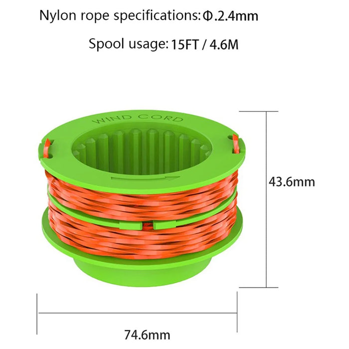 6Pcs for EGO POWER+ 15-inch Lawn Mower ST1500 / ST1500-S / ST1502 Replacement Line Spools, AS1300 - 6