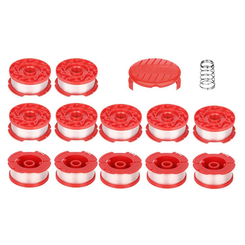 For Craftsman CMCST900 / CMCST915 Lawn Mower 12 Line Spools + Spool Cap + Spring Set, CMZST065 - 1