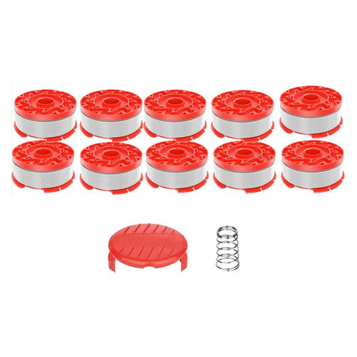 For Craftsman CMCST900 / CMCST915 Lawn Mower 10 Line Spools + Spool Cap + Spring Set, CMZST065 - 1