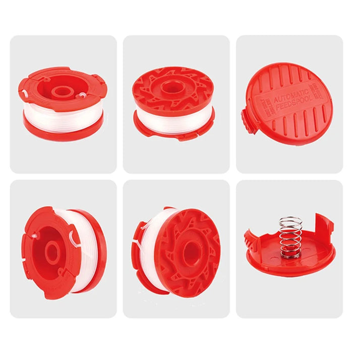 For Craftsman CMCST900 / CMCST915 Lawn Mower 10 Line Spools + Spool Cap + Spring Set, CMZST065 - 4