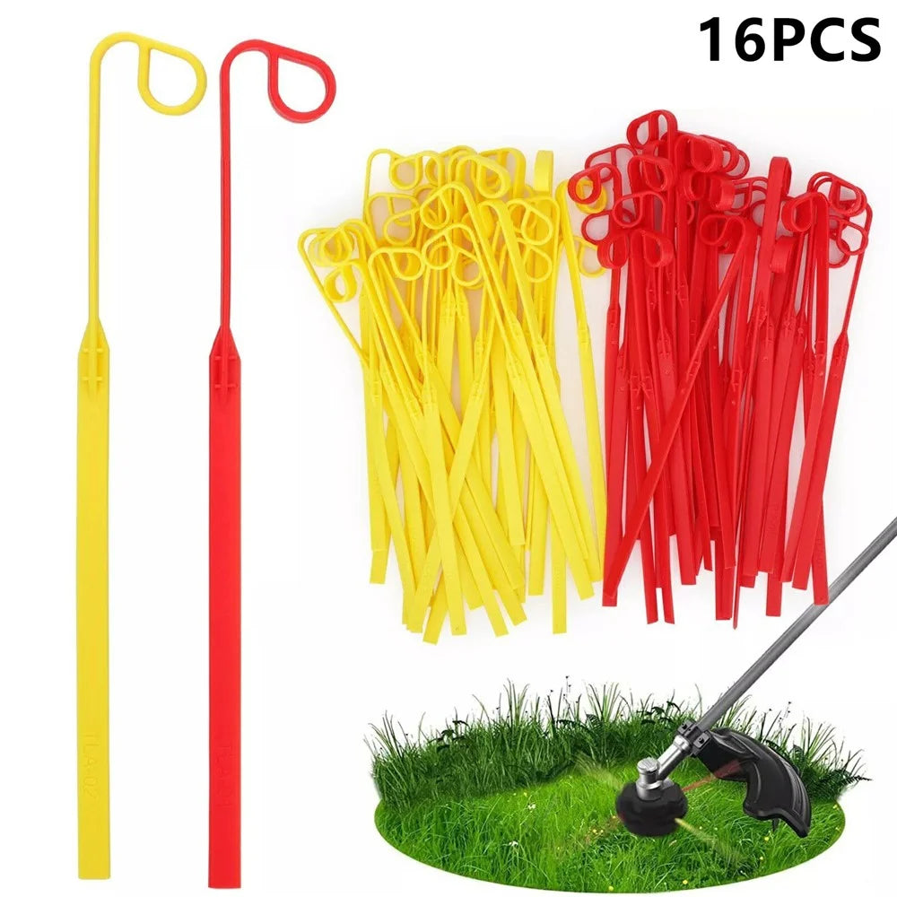 16Pcs for Aero-Flex Lawn Mower Yellow+Red Flexible Line Blades Replacement Parts, TLA-01 / TLA-02 - 2