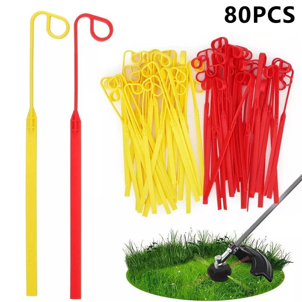 80Pcs For Aero-Flex Lawn Mower Flexible Line Blades Universal Grass Trimmer Part, TLA-01 / TLA-02 - 1