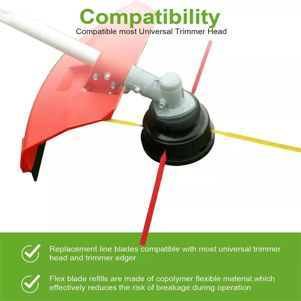 80Pcs For Aero-Flex Lawn Mower Flexible Line Blades Universal Grass Trimmer Part, TLA-01 / TLA-02 - 4