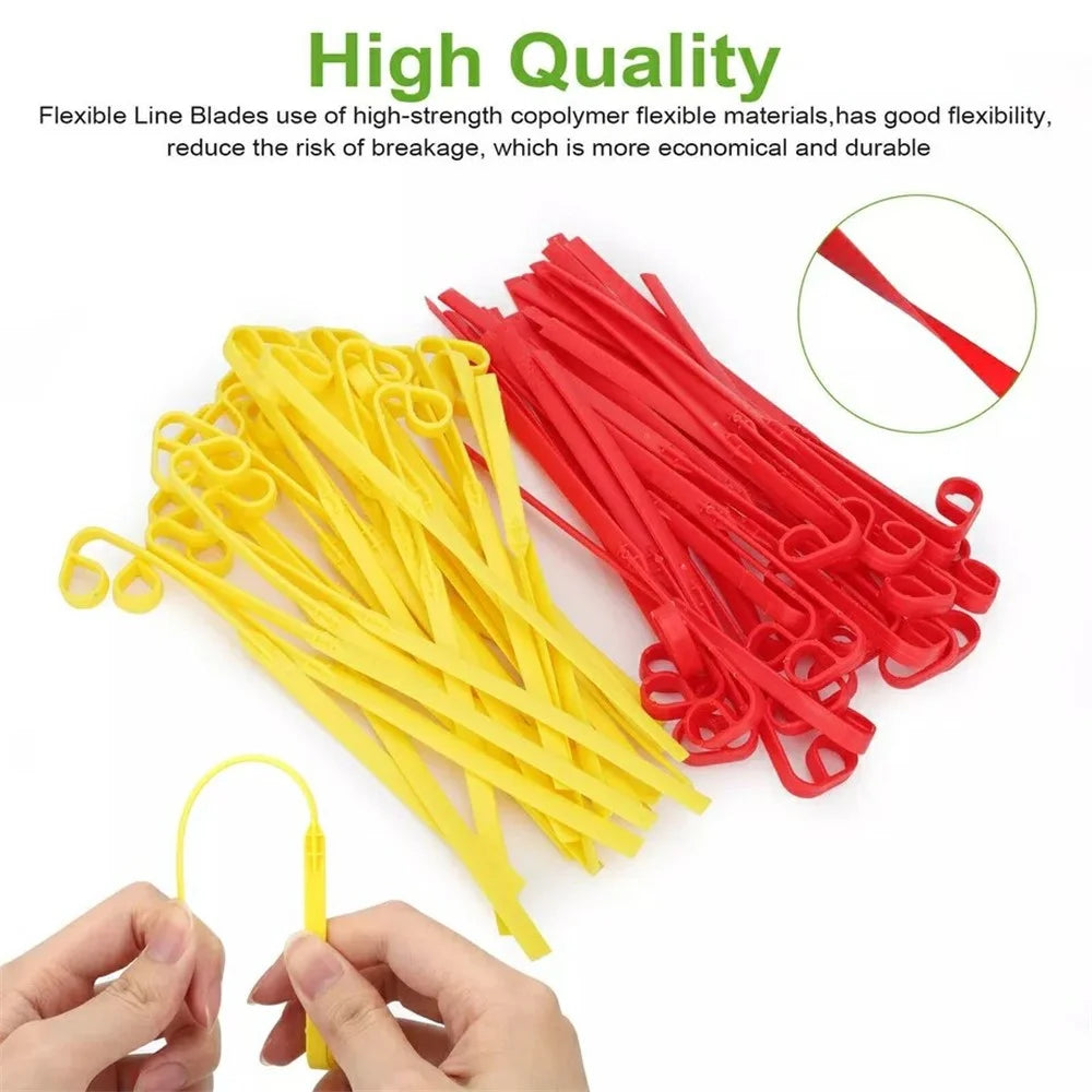 80Pcs For Aero-Flex Lawn Mower Flexible Line Blades Universal Grass Trimmer Part, TLA-01 / TLA-02 - 7