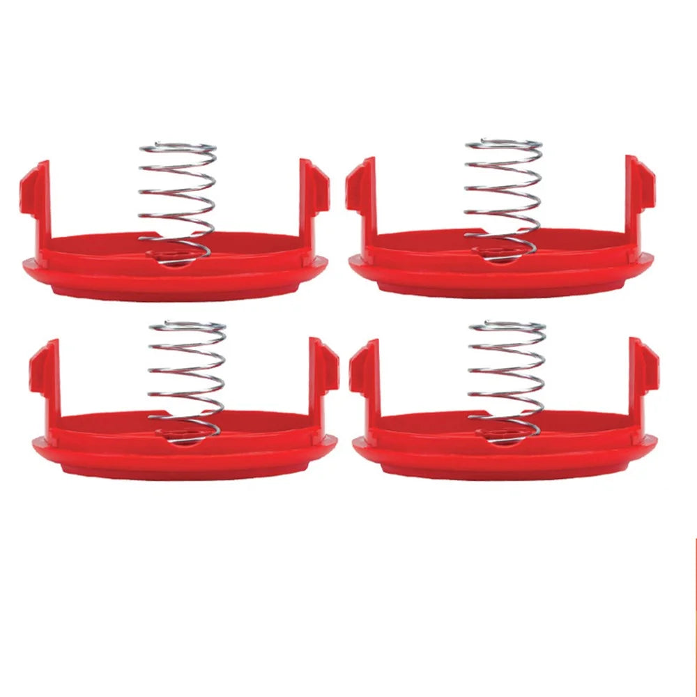 For Craftsman 4 ABS Spool Caps + 4 Metal Springs Lawn Mower Replacement Parts, CMZST120SC - 1
