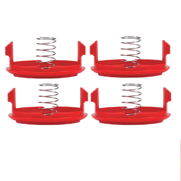 For Craftsman 4 ABS Spool Caps + 4 Metal Springs Lawn Mower Replacement Parts, CMZST120SC - 1