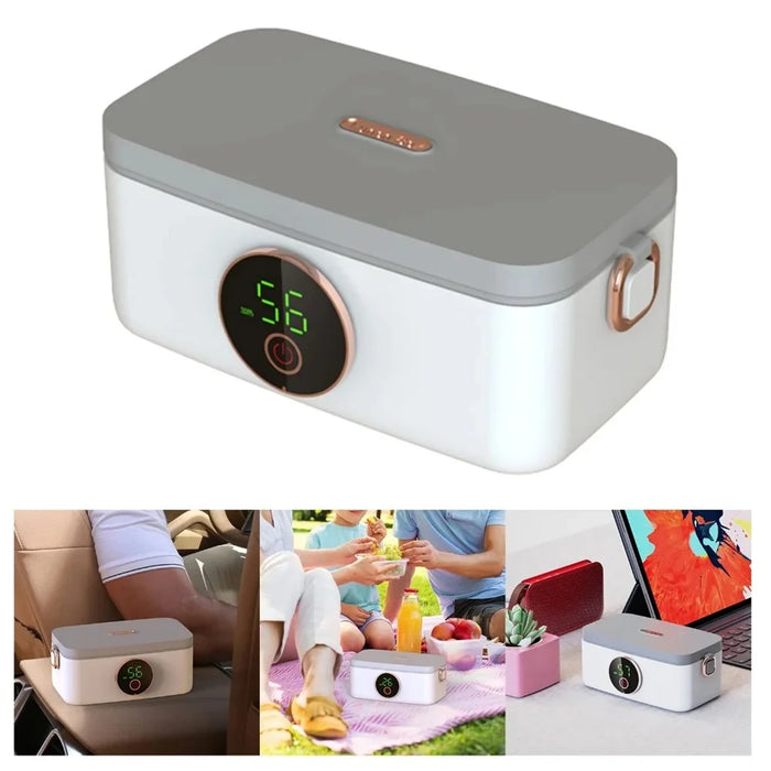 45W Wireless Heated Lunch Box with 16000mAh Battery and 6 Gear Adjustable Heating - 2