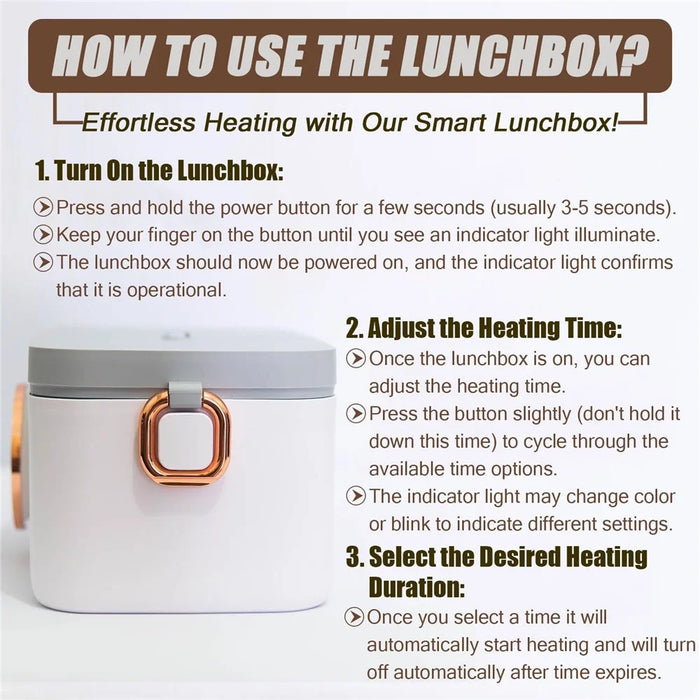 45W Wireless Heated Lunch Box with 16000mAh Battery and 6 Gear Adjustable Heating - 7