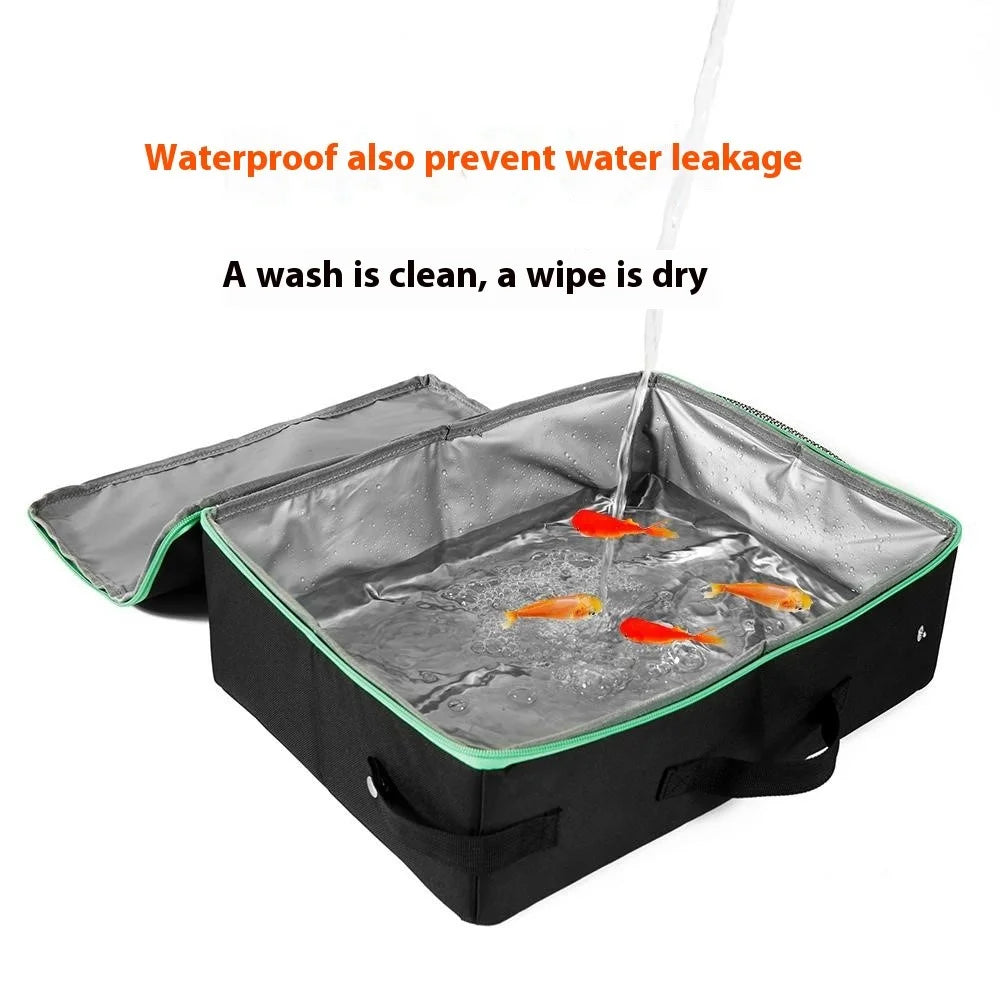 QS-115 Folding Cat Litter Box Portable Oxford Cloth Travel Feces Box Waterproof Mobile Cat Toilet - Black - 2