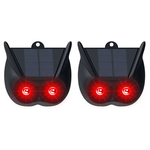 N911V 2Pcs Solar Powered Bird Animal Repellent Lamp Red LED Flashing Predator Deterrent Lights - 1