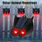N911V 2Pcs Solar Powered Bird Animal Repellent Lamp Red LED Flashing Predator Deterrent Lights - 3