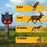 N911V 2Pcs Solar Powered Bird Animal Repellent Lamp Red LED Flashing Predator Deterrent Lights - 7