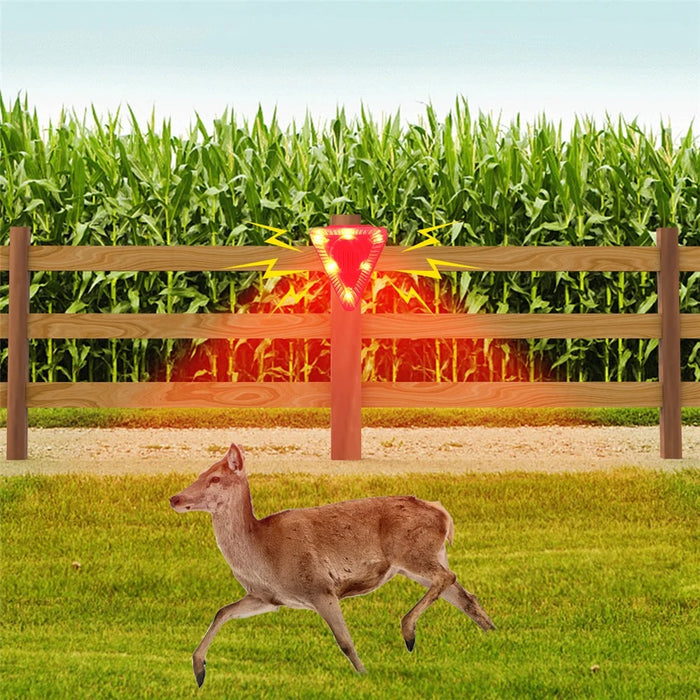N911Q Solar Powered Bird Repellent Light Orchards Rice Fields Animal Deterrent Sound Light Alarm - 7