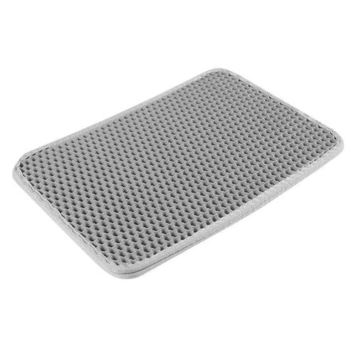 45x30cm Double Layer Pet Cat Litter Mat Anti Splash Waterproof EVA Pad - Grey - 1