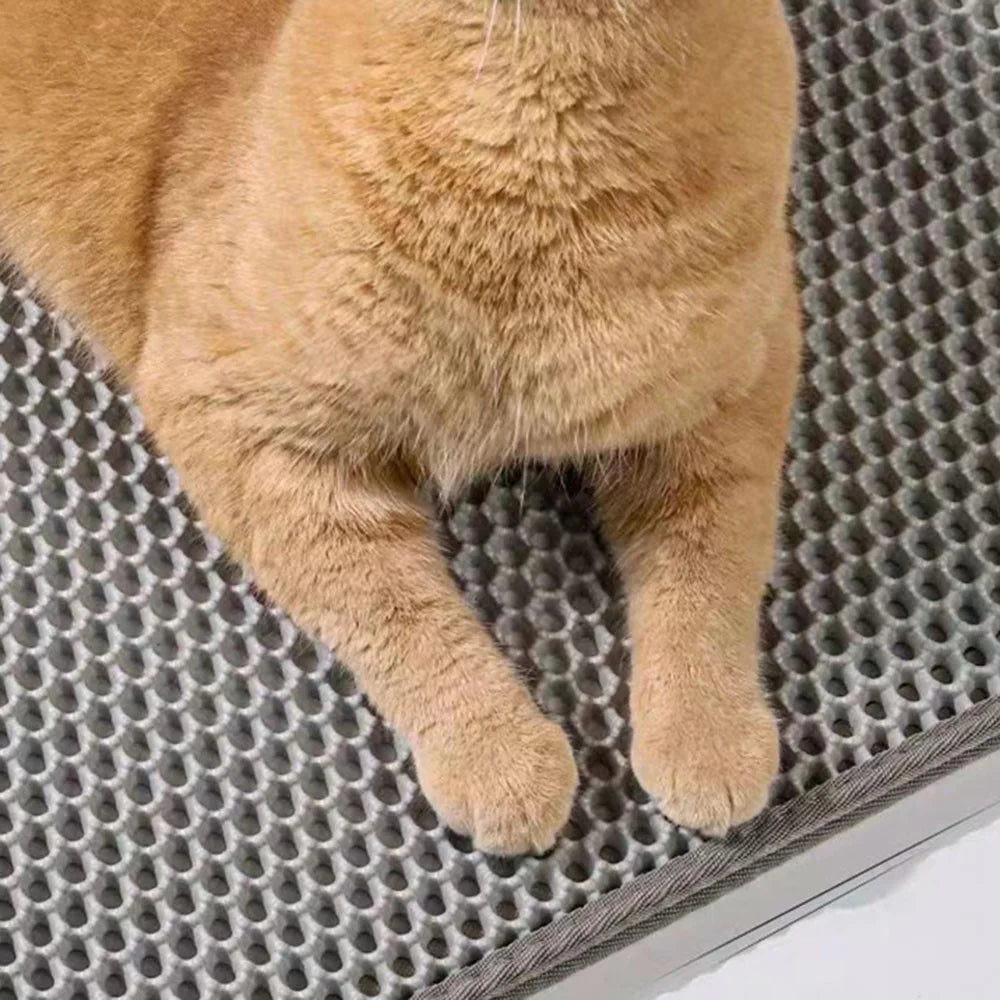 45x30cm Double Layer Pet Cat Litter Mat Anti Splash Waterproof EVA Pad - Grey - 6