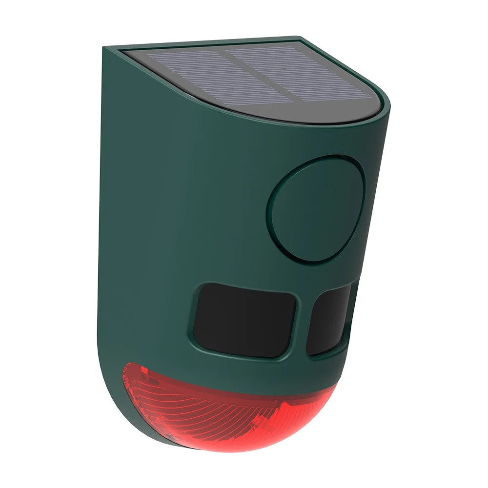 N911B Solar Powered Ultrasonic Animal Repellent for Outdoor Infrared Motion Sensor Sound Light Alarm Bird Pest Deterrent - 2