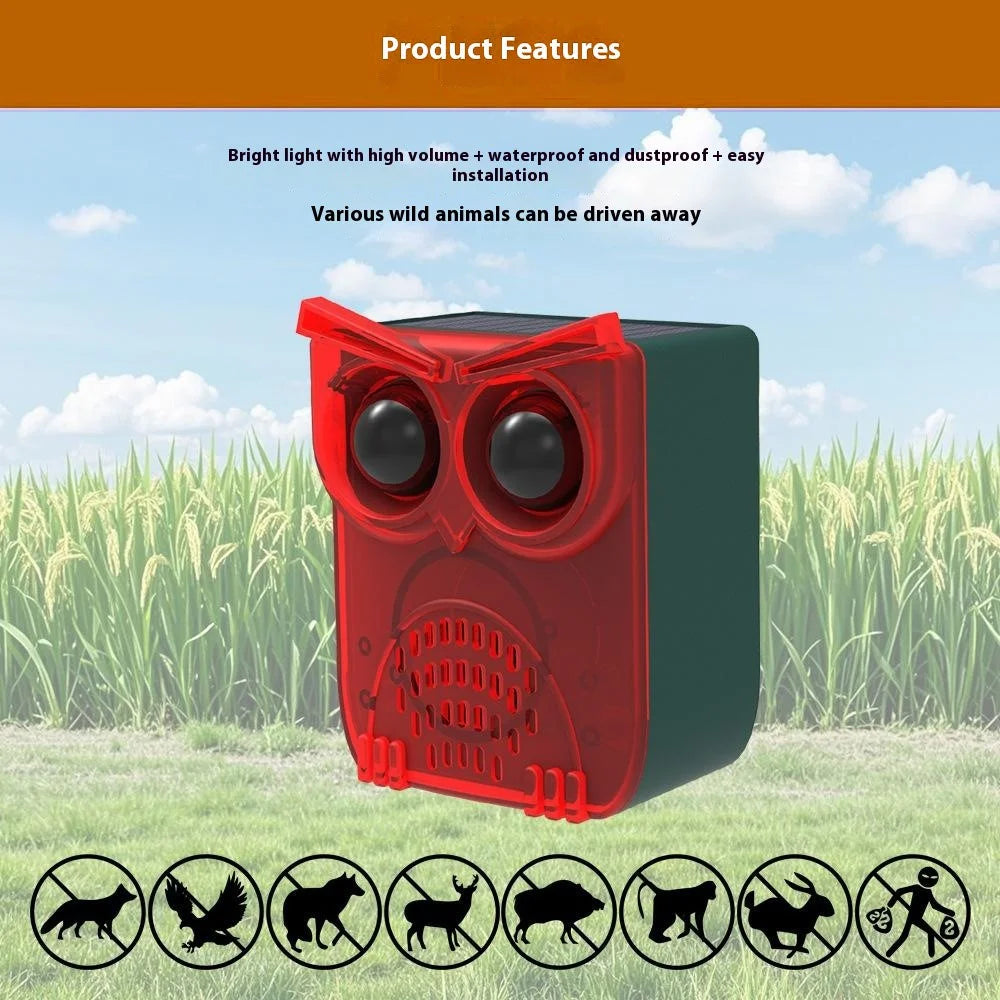N912A 1Pc 12 Sounds Solar Beast Repeller for Farm Orchard Infrared Motion Sensor Wild Animal Deterrent - 3
