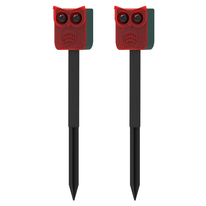 N912A 2Pcs 12 Sounds Solar Beast Repeller for Farm Orchard Infrared Motion Sensor Wild Animal Deterrent - 1