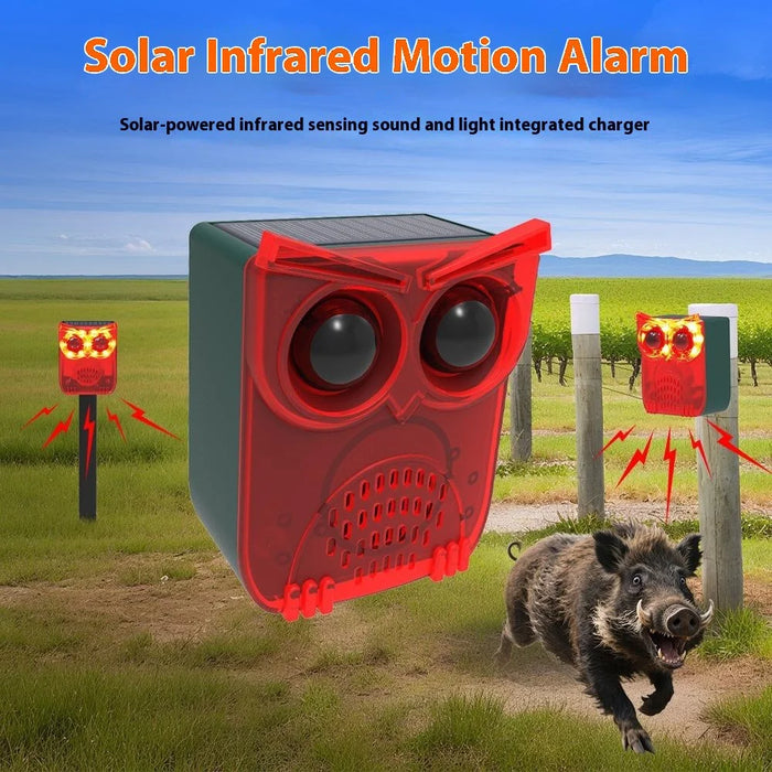 N912A 2Pcs 12 Sounds Solar Beast Repeller for Farm Orchard Infrared Motion Sensor Wild Animal Deterrent - 2